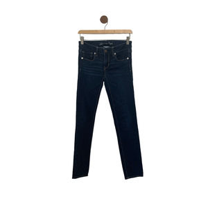 American Eagle Super Stretch Womens Skinny Jeans Size 2 Short Blue Denim Cotton